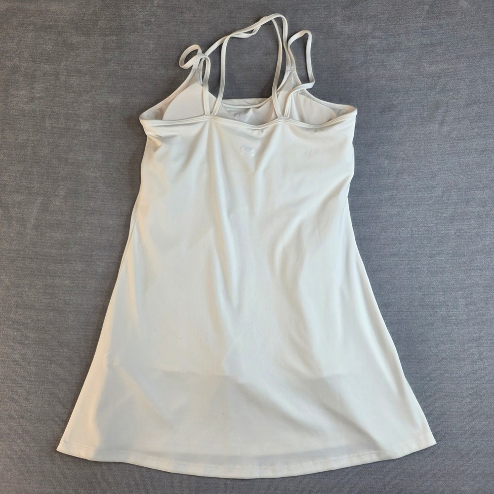 Under Armour Play Up Dress White SS 2024 Athletic Tennis Golf Mini Dress Large - Picture 4 of 12